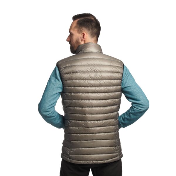 ROCK FRONT Mistral UL mens down vest grey back