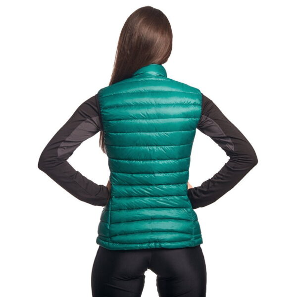 ROCK FRONT Mistral UL womens down vest emerald back