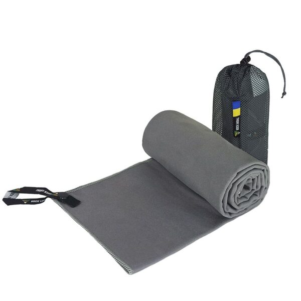 ROCK FRONT packaple hiking towel photo grey