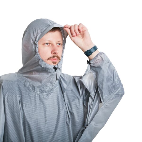 ROCK FRONT Rain Ghost ultralight poncho tarp with wide visor