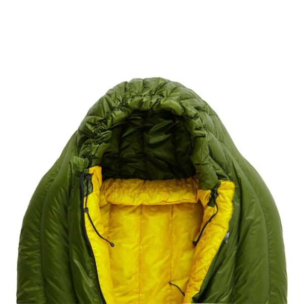 Down sleeping bag ROCK FRONT 400 khaki with mustard - photo