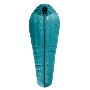 Winter down sleeping bag ROCK FRONT 1000 3D turquoise with mustard - photo