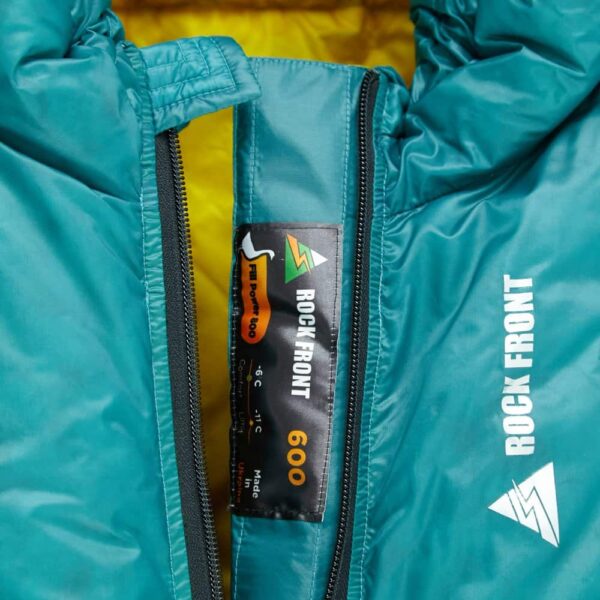 Down sleeping bag ROCK FRONT 600 insulated bar logo - photo