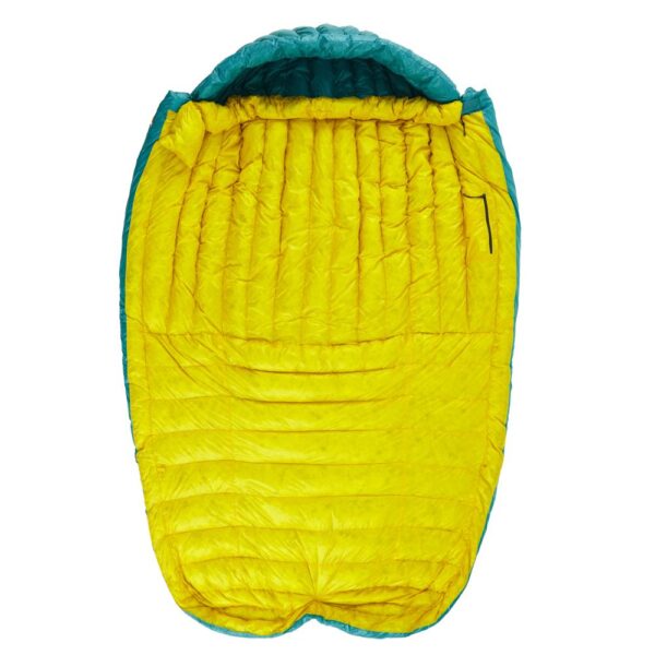 Sleeping bag ROCK FRONT 1000 3D turquoise-mustard blanket - photo