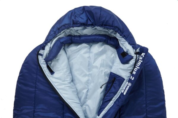 Sleeping bag ROCK FRONT Kalmius 2 blue and part of the head