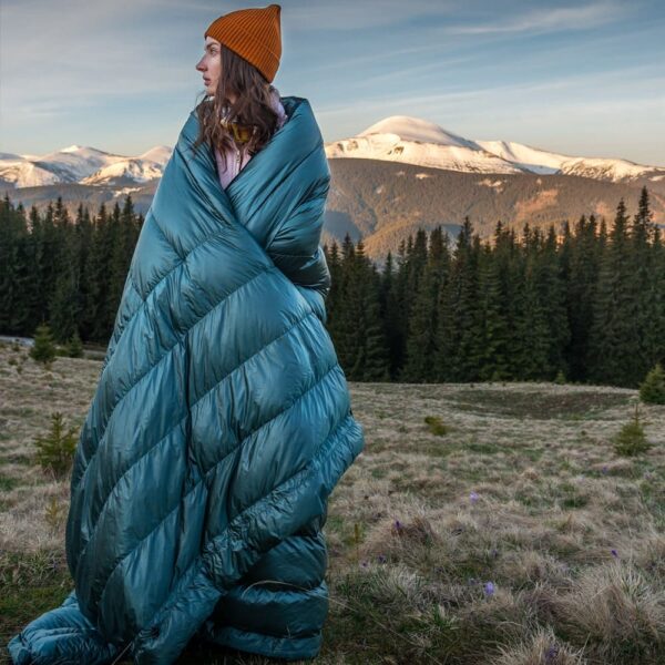 Down sleeping bag-blanket ROCK FRONT 450 Wide - photo