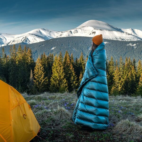 Down sleeping bag-blanket ROCK FRONT 450 Wide - photo