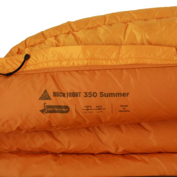 ROCK FRONT 350 Summer down sleeping bag logo