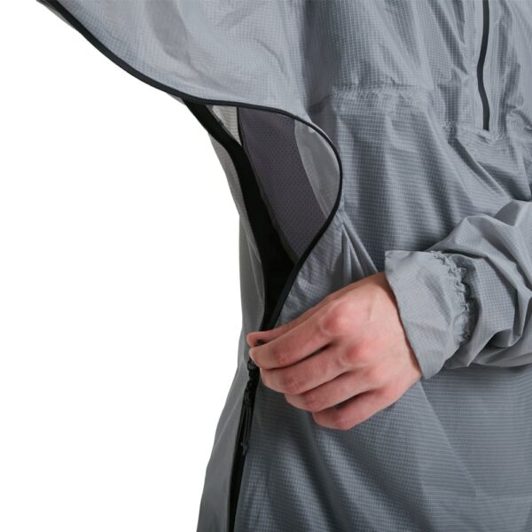 ROCK FRONT Rain Hoody - waterproof rain anorak with long side zippers for ventilation